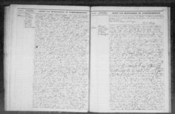 Marriage record of Franciscus De Pauw and Theresia De Clercq. Zonnegem, Oost-Vlaanderen, Belgium. October 21, 1818.