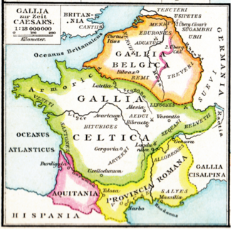Carte des peuples Gaulois