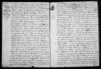 Acte de mariage d'Alfred de Vigny et Jeanne Bunbury à Pau