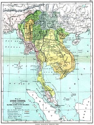 Cartographie d'Indochine : 1886